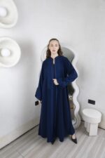 Black Open Front Abaya | Fluid Modest Modern Silhouette - Image 3