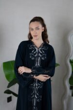 MC-L2P1 Navy Abaya – Elegant Modest Wear Moon Coll - Image 2