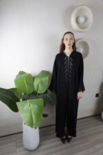 MC-B2L1 Black Abaya – Elegant Evening Modest Wear Co - Image 3